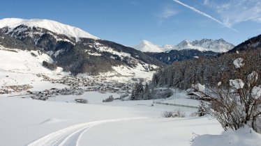 Blick auf das verschneite Nauders, © Nauders Tourismus