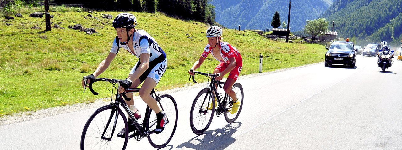 Beim Bergkaiser-Radrennen geht es durch das Sellraintal hinauf zum Kühtaisattel, © RC Radsportevents Tirol