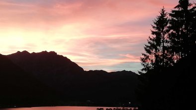 Balkon Ausblick mit Abendstimmung