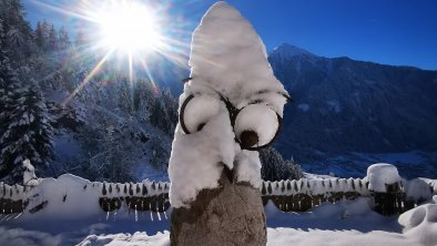 Wieserhof Eule Garten Winter 1