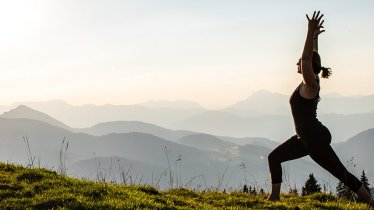 Yoga am Bergbauernhof in der Wildschönau mit Daniela Gwiggner, © Wildschönau Tourismus / D. Gwiggner