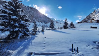 Aussicht Balkon Winter 2