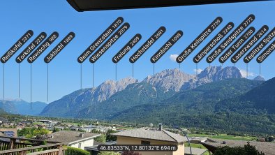 Terrassenblick Lienzer Dolomiten, Namen