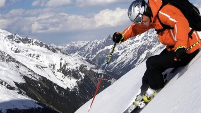 Skifahrer am Stubaier Gletscher