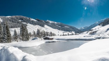 Auffach Panorama Schönangeralm mit Teich Winter Wi