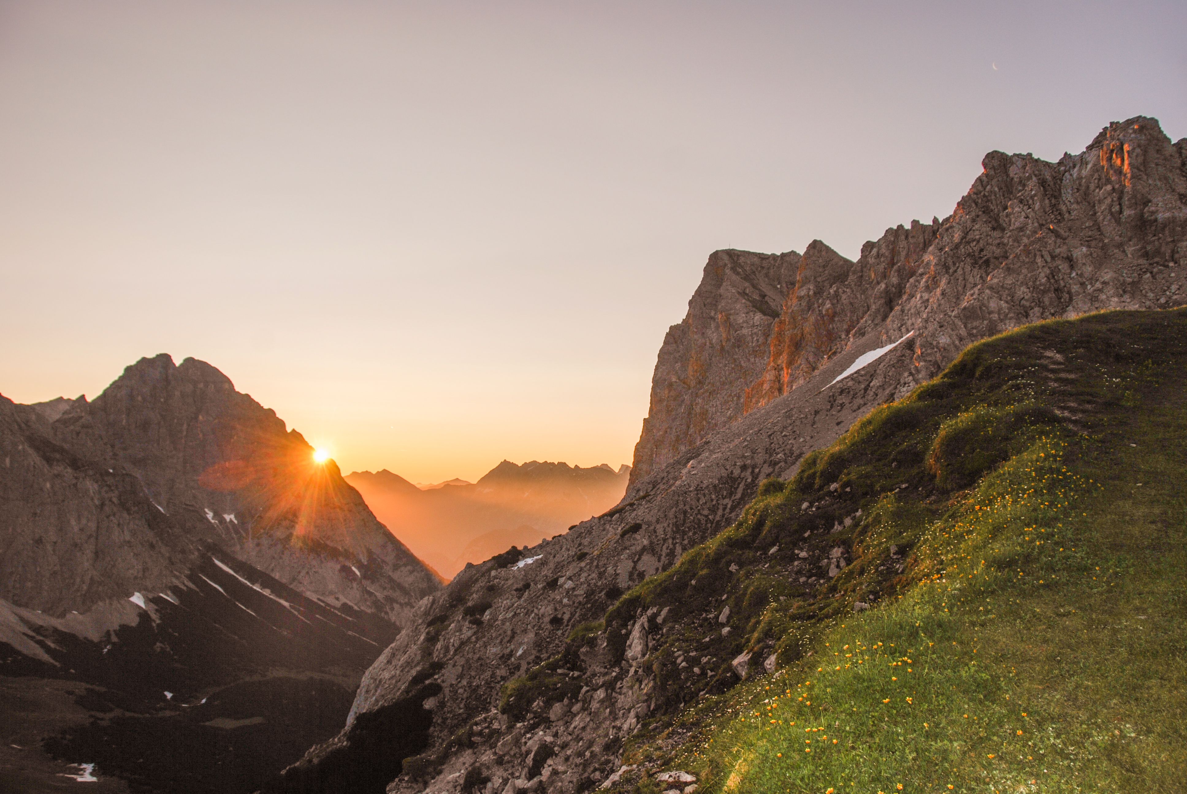 Sonnenaufgang auf der Gehrenspitze bei Leutasch 