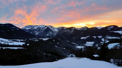 Blick nach Westen / Richtung Rofangebirg im Winter