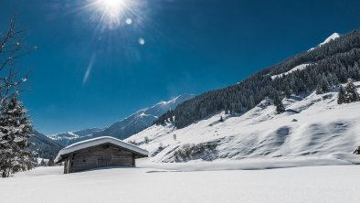 Auffach  Schönangeralm  Winter mit Fischerhütte Wi