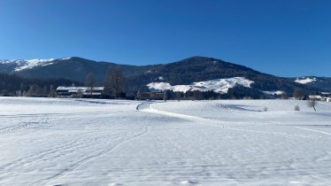 direkter Einstieg in die Langlaufloipe