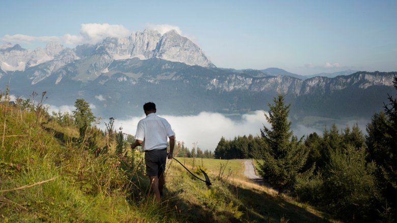 Cumuluswolken wie aus dem Bilderbuch am Wilden Kaiser.
, © Monika Höfler