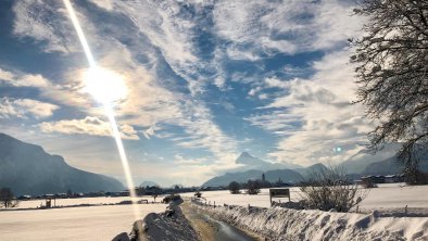 Bauernhaus Schloss Wagrain Ebbs - Winter Ausblick