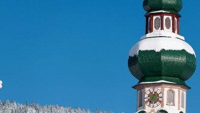 Winter Oberau Landschaft  + Kirche +  Wildschönau