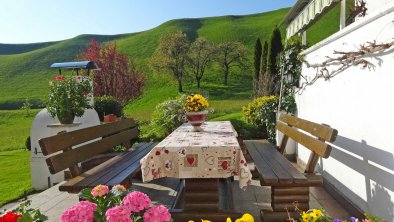 Terrasse mit Blick auf Wiesinger Bühel