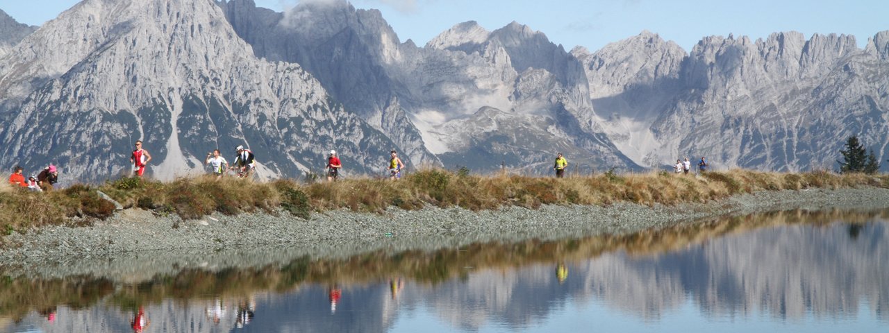 Die Tour de Tirol führt am imposanten Wilden Kaiser entlang, © Winfried Stinn