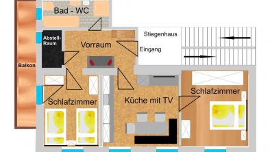 Grundriss der Ferienwohnung Barometer