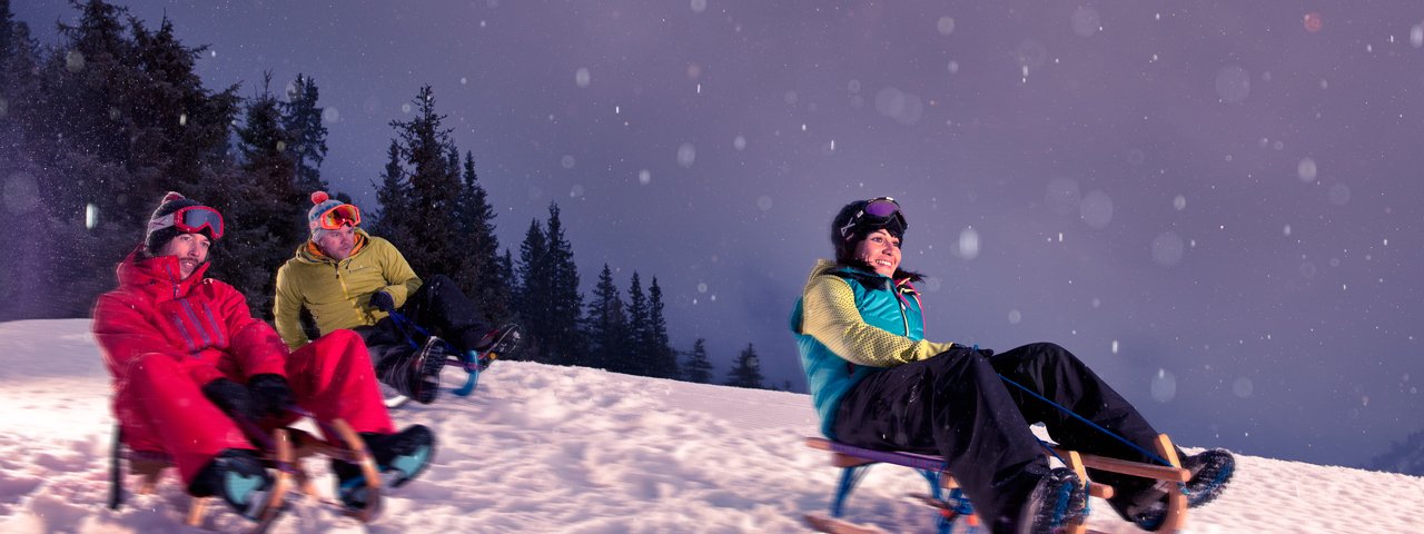 Nachtrodeln in der Schlick, © TVB Stubai / Andre Schönherr