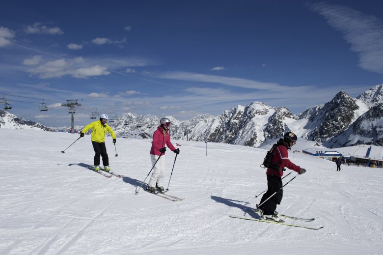 Ski fahren am Stubaier Gletscher 