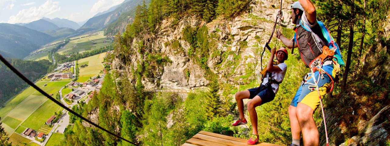 Flying-Fox & Seilparcours Längenfeld, © Ötztal Tourismus/Riml