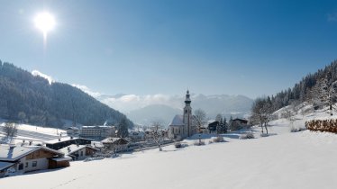 Winter Oberau Landschaft  + Kirche +  Wildschönau