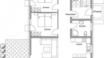 Plan von der FEWO Wiesenblick