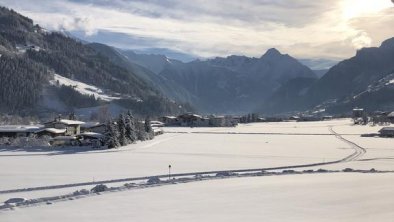 Langlaufloipe direkt vor der Haustür