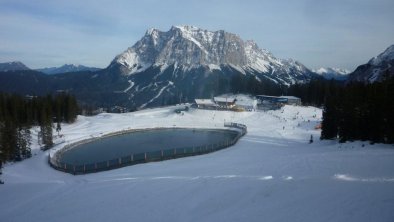 Grubigalm Blick zur Zugspitze, © Haus Sonnenblume Lermoos