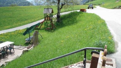 Blick zum Spielplatz, © Gasthof Haaser