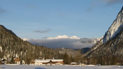 Blick vom Wanderweg Richtung Bruggerhof, © LP