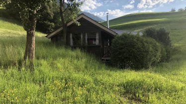 Die Hütte eingebettet in die Natur