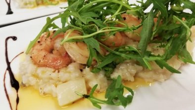 Spargelrisotto mit Garnelen, © Dolomitenhotel/Lienz