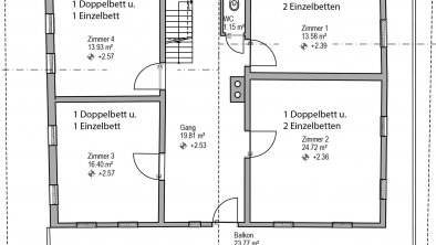 Plan Großmutters Haus Obergeschoss