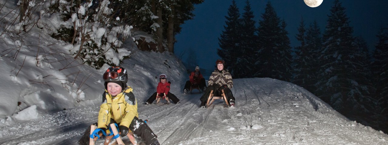 Mondscheinrodelbahn in Hochsöll, © SkiWelt Söll