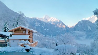 Die Hütte Ramsau - Ausblick nach Mayrhofen