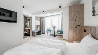 Wohlfühlzimmer mit Balkon und Etagenbett