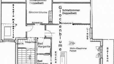 Wohnungsskizze der beiden Ferienwohnungen