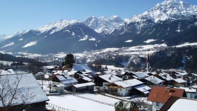 Blick auf Mieders und das Stubaital Winter