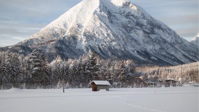 Drohnenaufnahme Schnee, Region Seefeld