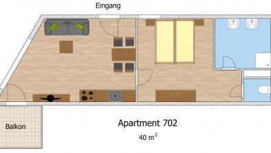 Apartment mit 1 Schlafzimmer, © im-web.de/ DS Destination Solutions GmbH (eda3 Naud)