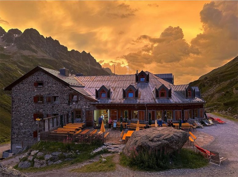 Die Jamtalh&uuml;tte in der Silvretta bei Galt&uuml;r.&nbsp;&copy; Jamtalh&uuml;tte