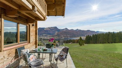 Panorama Lodge Terrasse mit Seeblick