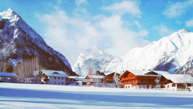 winterlicher Ausblick vom Apart Hödl ins Karwendel, © Apart Hödl