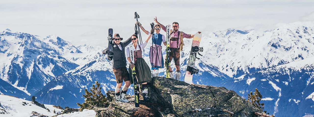 Frühlingsskilauf bei den Lederhosen Wedeltagen in der Zillertal Arena, © Zillertal Arena